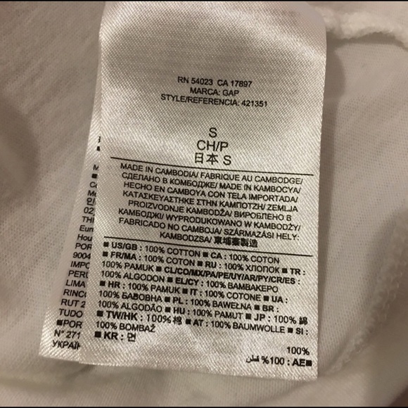 Gap Women’s Short Sleeves Top Size Small /White - Picture 4 of 5